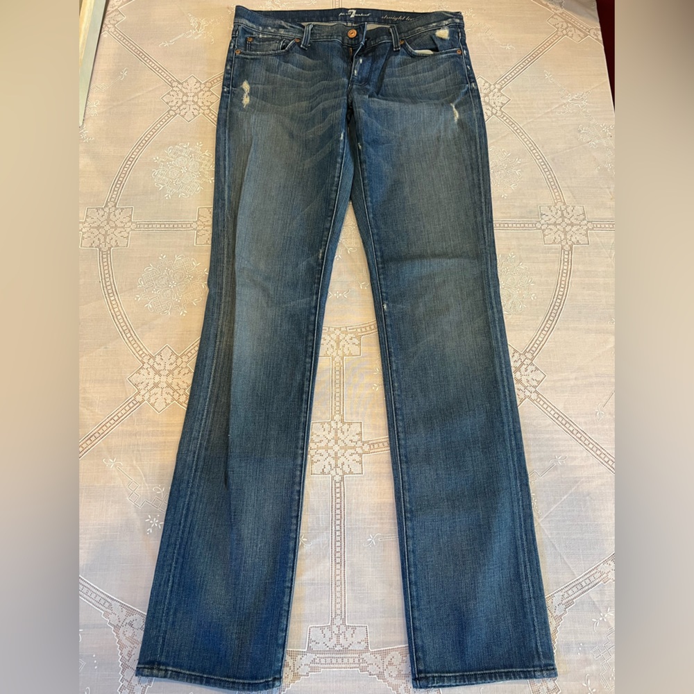 7 For All Mankind Straight Leg Jeans, Size 29 - Picture 2 of 9